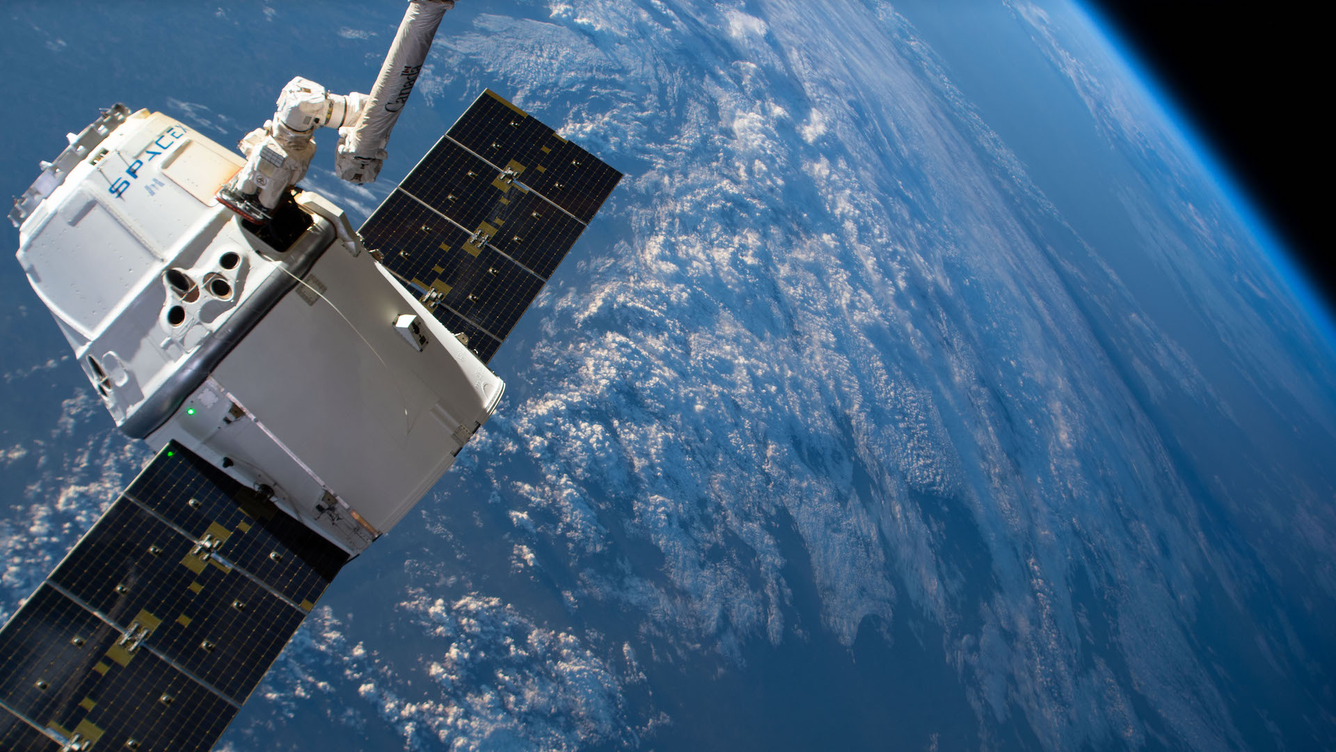 SpaceX Cargo Dragon Docked to International Space Station (ISS)